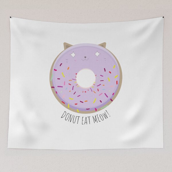 Item preview, Donut Eat Meow, Cute Donut Cat (Purple, Sprinkle) designed and sold by sanashibata.