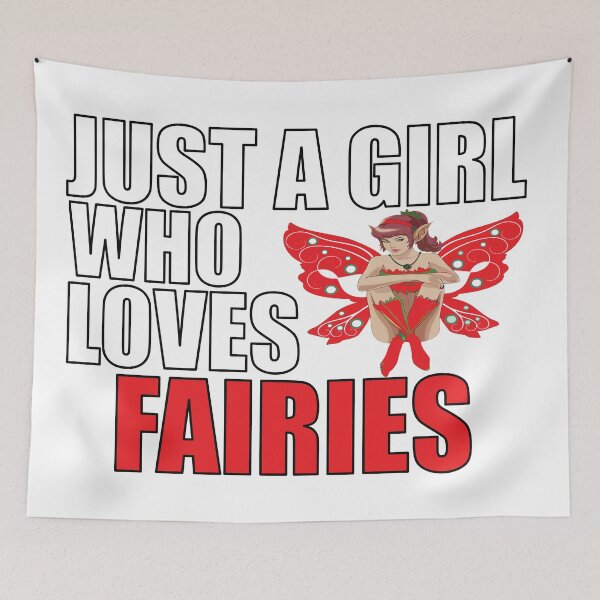 Item preview, Just A Girl Who Loves Fairies designed and sold by BlessingDirect.
