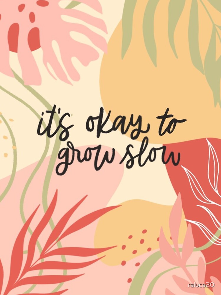 Thumbnail 4 of 4, iPhone Case, it's okay to grow slow illustration designed and sold by raluca20.