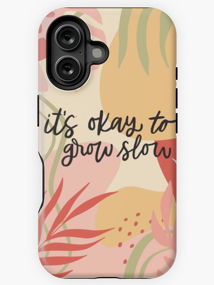 Thumbnail 1 of 4, iPhone Case, it's okay to grow slow illustration designed and sold by raluca20.