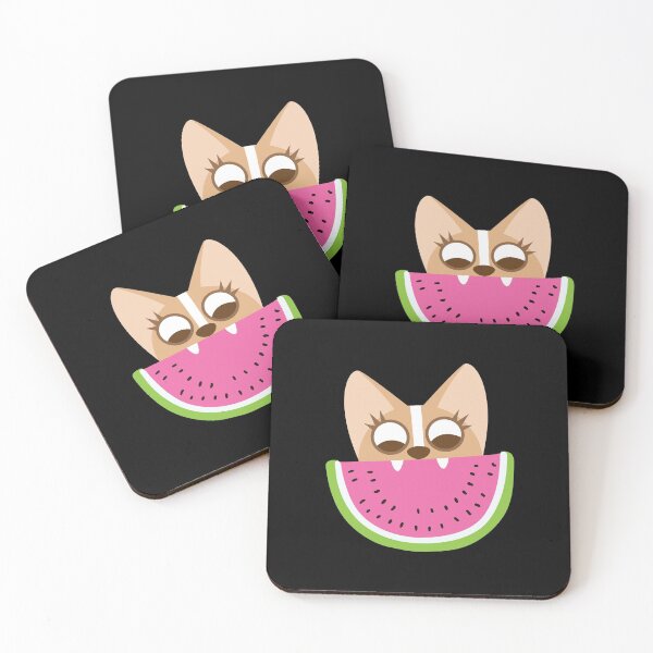Item preview, Corgi Dog face eating a watermelon designed and sold by jazzydevil.
