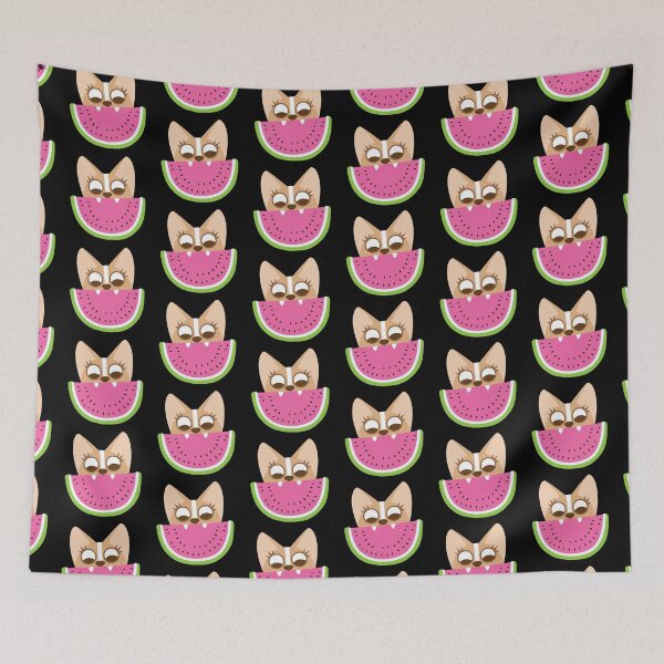 Item preview, Corgi Dog face eating a watermelon designed and sold by jazzydevil.