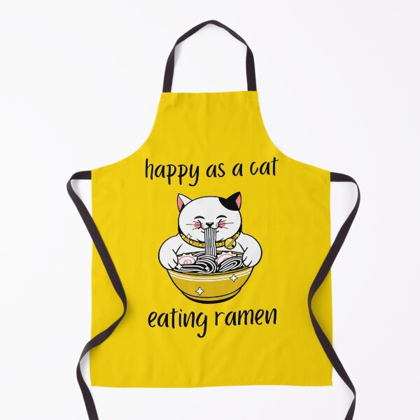 Item preview, Happy as a Cat Eating Ramen - Feline Ramen designed and sold by Purrfecta.