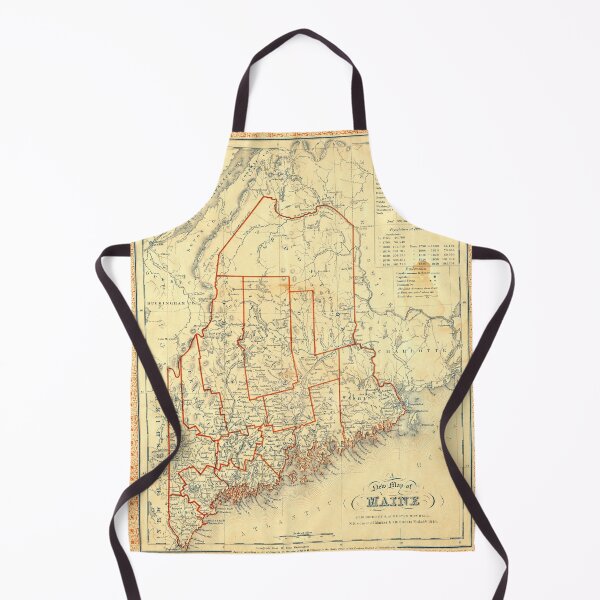 Item preview, Maine State Map, 1846 by Augustus Mitchell designed and sold by nextstepdesigns.