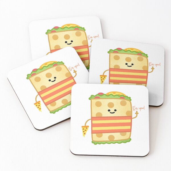 Item preview, Burrito holding pizza while giving you middle finger designed and sold by 999Potato.