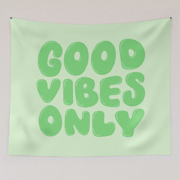 Item preview, Good Vibes Only Green designed and sold by PepAndGrace.