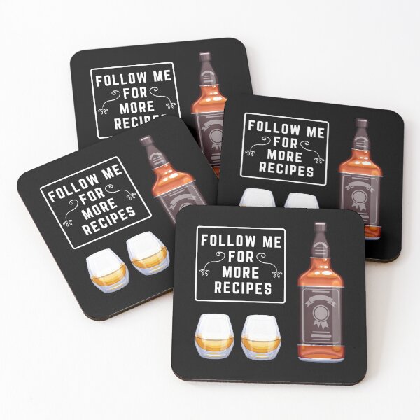 Item preview, Follow Me For More Recipes - Whiskey Glasses designed and sold by sherwinc.
