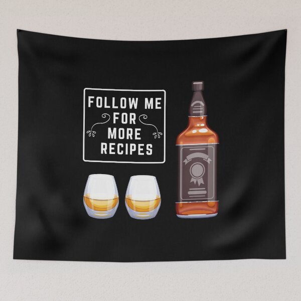 Item preview, Follow Me For More Recipes - Whiskey Glasses designed and sold by sherwinc.