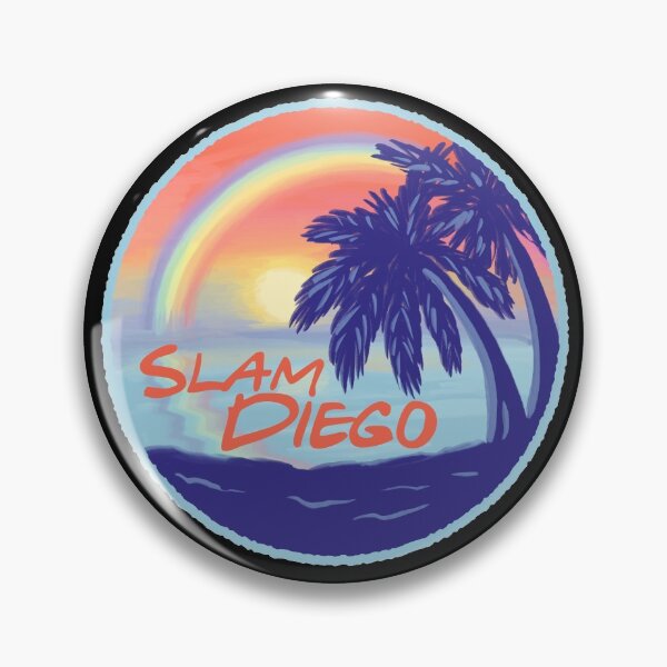 Item preview, Slam Diego Sunset Palm Tree Diego Baseball Home Run designed and sold by 9ine9.