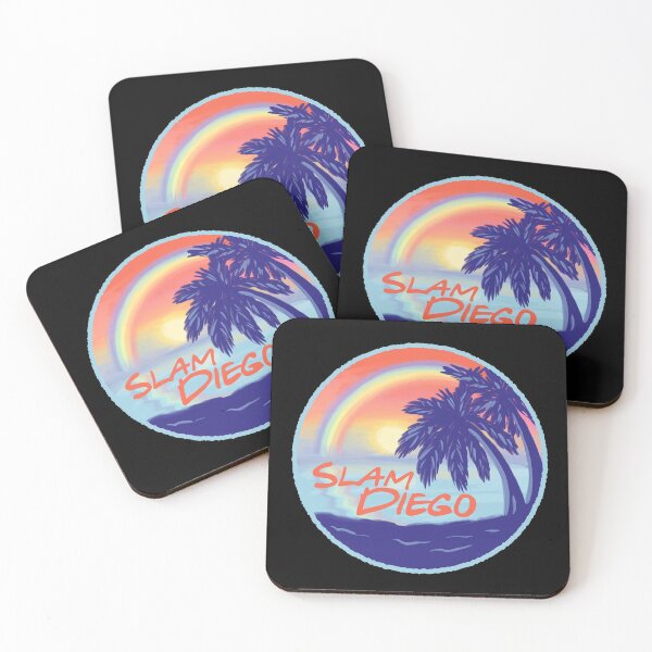 Item preview, Slam Diego Sunset Palm Tree Diego Baseball Home Run designed and sold by 9ine9.