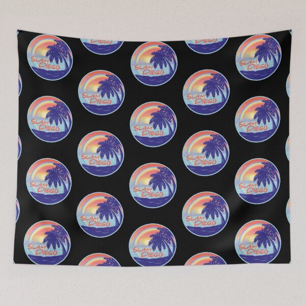 Item preview, Slam Diego Sunset Palm Tree Diego Baseball Home Run designed and sold by 9ine9.