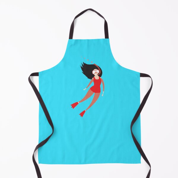 Item preview, Diving snorkelling woman in RED designed and sold by jazzydevil.