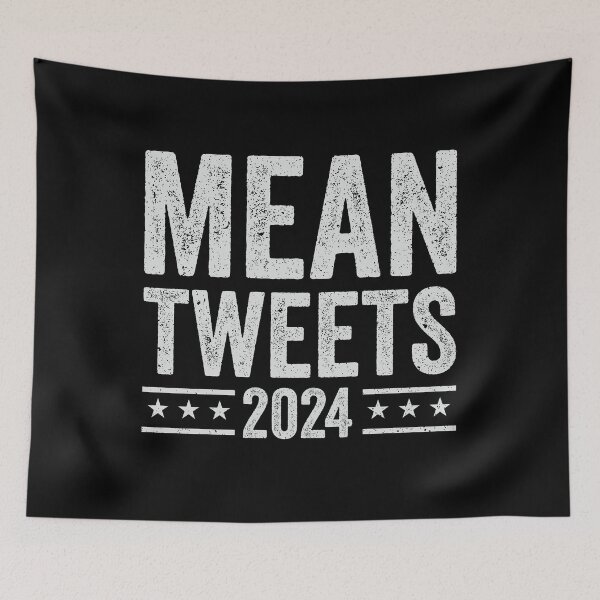 Item preview, Trump Mean Tweets 2024 Presidential Election B&W Distressed Retro Vintage designed and sold by IslandFella1.