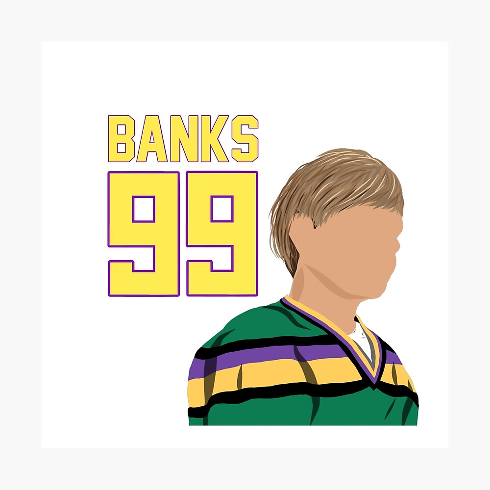 Mighty Ducks: Banks 99 Hockey Jersey (2 Colors) XX-Large / White