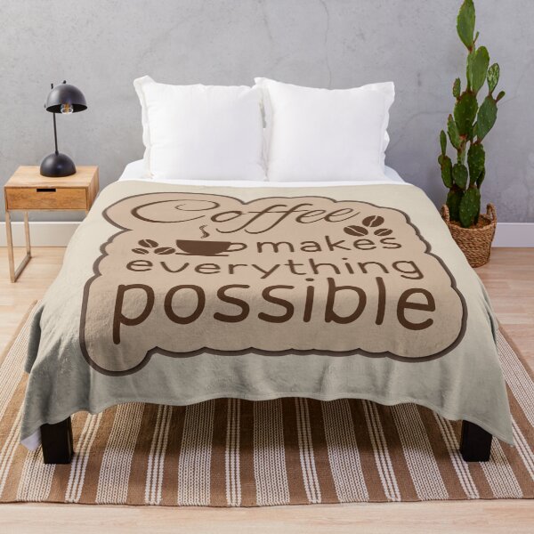 Item preview, Coffee makes everything possible - International coffee day - Gifts for coffee lovers - Funny coffee quotes designed and sold by Alice-Elgawi.