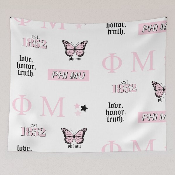 Item preview, Phi Mu Pink and Black Sticker Pack designed and sold by Stickers by SoSrat.