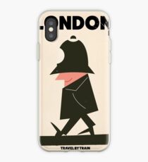 Vinilo o funda para iPhone Cartel de viaje Vintage London Policeman
