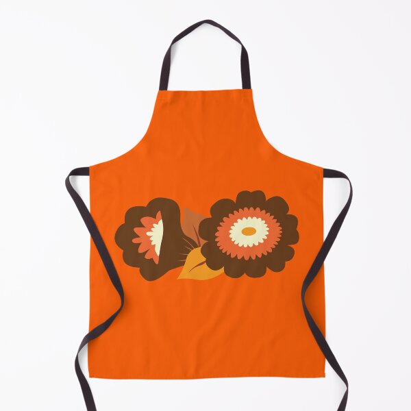 Item preview, Retro Orange and Brown Flowers designed and sold by toxiferous.