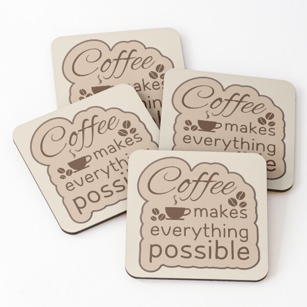 Item preview, Coffee makes everything possible - International coffee day - Gifts for coffee lovers - Funny coffee quotes designed and sold by Alice-Elgawi.