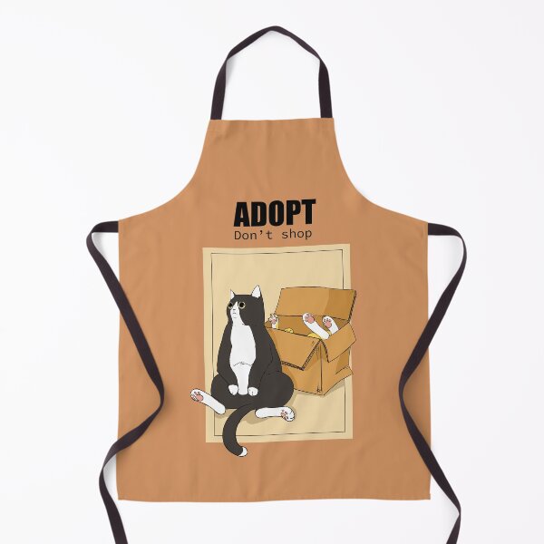 Item preview, "adopt don't shop" quote with cat in a box designed and sold by nishi-T.