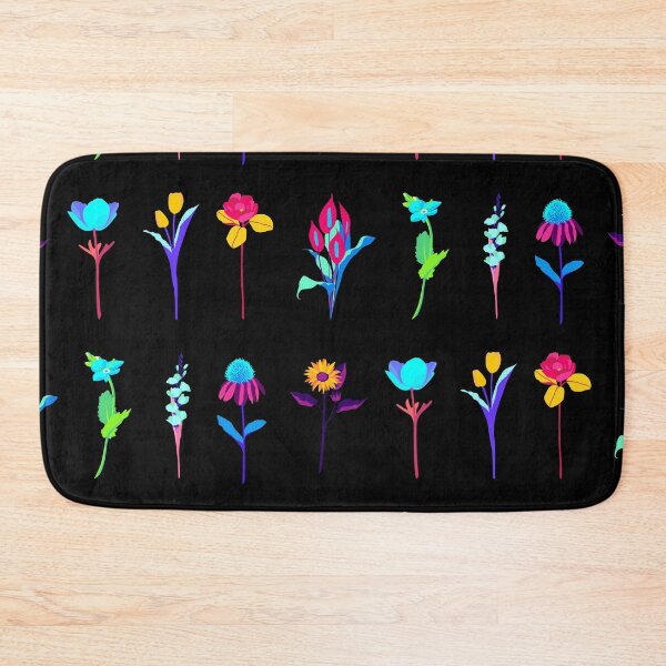 Item preview, vibrant,florescent ,bright flowers floral pattern designed and sold by cutecrazytshirt.
