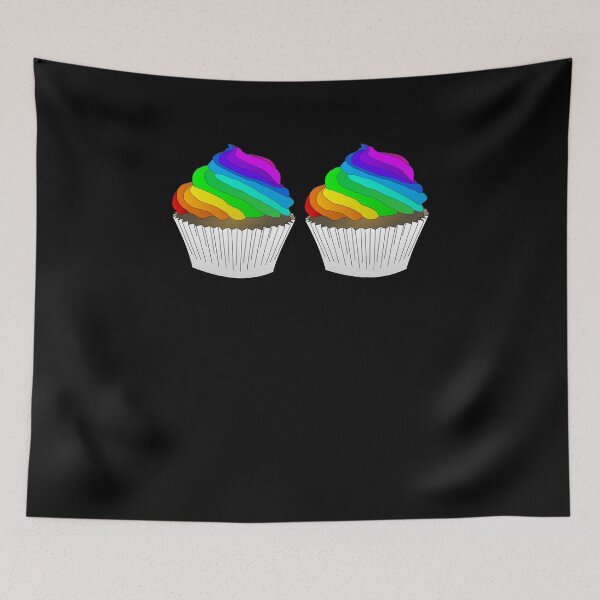 Item preview, Boob LGBT Cupcake Graphic Rainbow designed and sold by MoTeesMo.