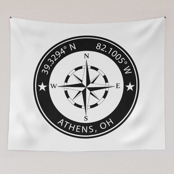 Item preview, Athens, Ohio Geographical Coordinates designed and sold by TeeOhGraphics.