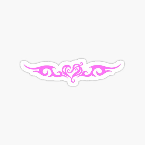 Pink Heart Tramp Stamp Sticker For Sale By Fatcatbutts Redbubble   St,small,507x507 Pad,600x600,f8f8f8 