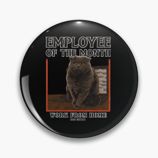 Item preview, Employee Of The Month Work From Home 2021 Cat Vintage  designed and sold by mplespratte36.