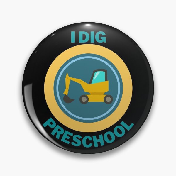 Item preview, I Dig Preschool Construction black - Cute Back to School, Funny Preschool designed and sold by Teetee94.