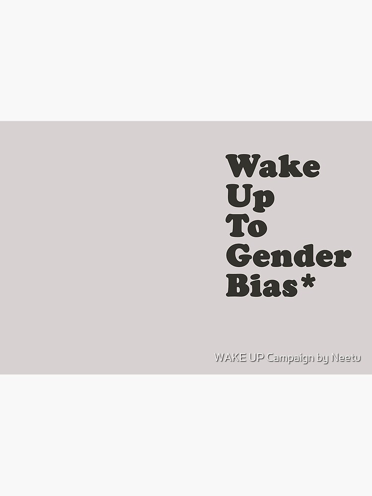 Thumbnail 3 of 3, Journal, WAKE UP TO GENDER BIAS (Black) designed and sold by SomeSquirrel.