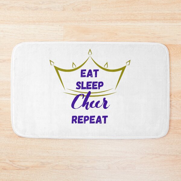 Item preview,  Eat Sleep Cheer Repeat Cheerleader Design / Funny / Blue and Gold Crown designed and sold by MeerkatTeeCo.