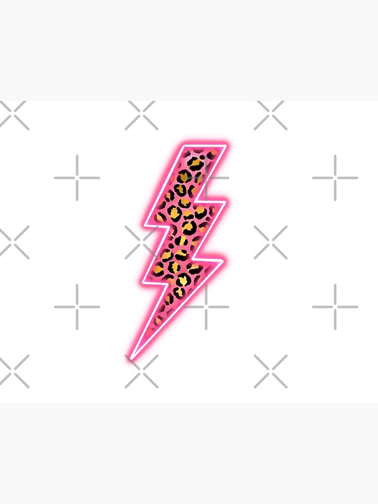 Pink Cheetah & Neon Lightning Bolts | Leopard Print Lighting Bolt 