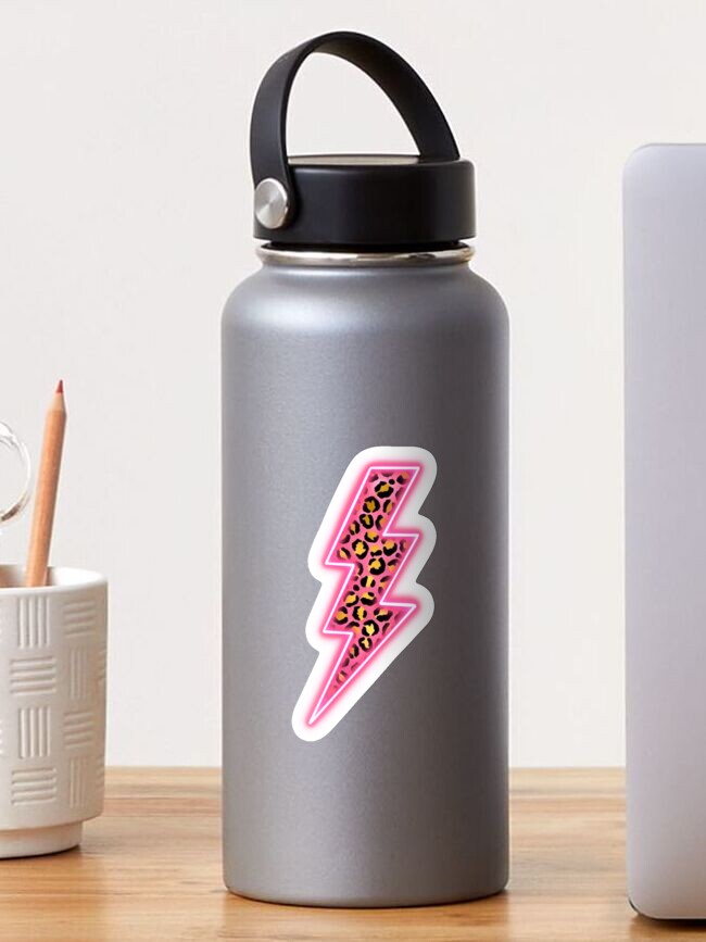 Pink Cheetah & Neon Lightning Bolts | Leopard Print Lighting