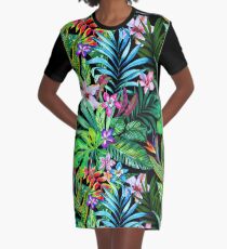 Tropical Fest Graphic T-Shirt Dress