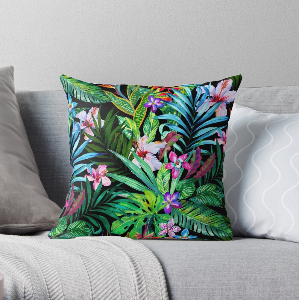 Tropical Fest Throw Pillow