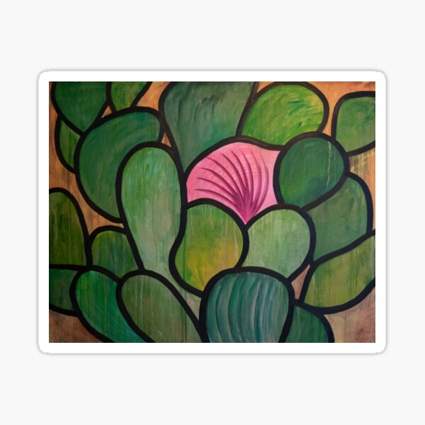 Mary & Newton - cactus painting Sticker