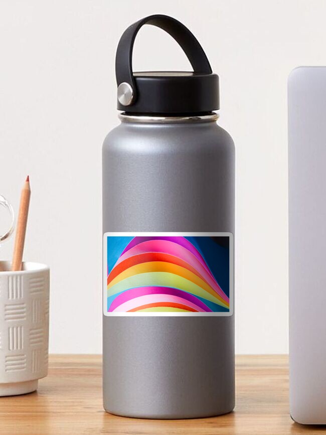 Thumbnail 1 of 3, Sticker, Colorful wave designed and sold by Suguna Ganeshan.