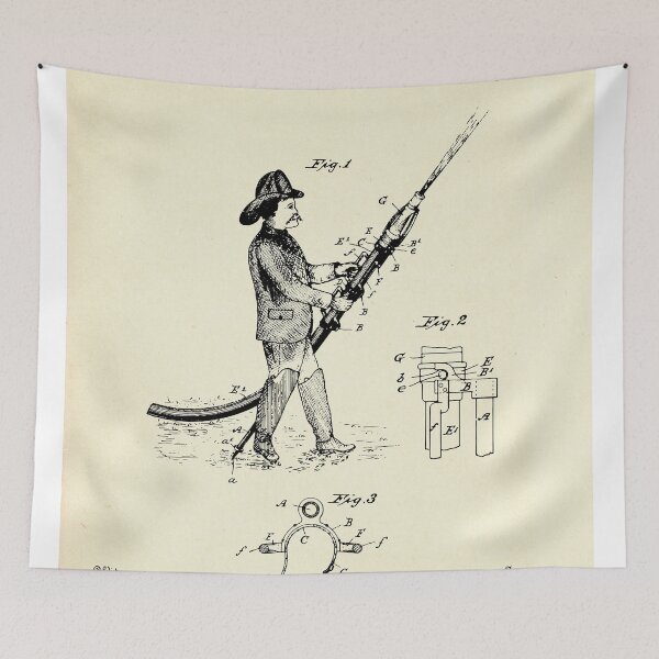 Item preview, Firemans Fire Hose Rest or Support Patent Print- 1889 designed and sold by paulrommer.