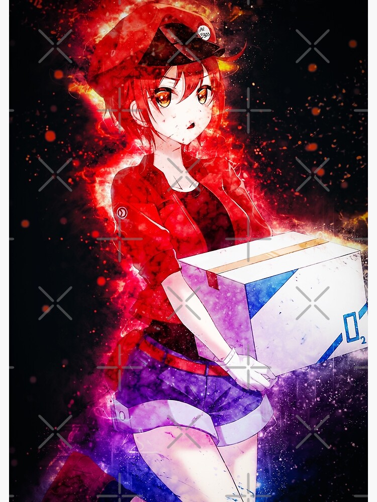 Red Blood Cell Cells At Work Anime girl Waifu Sticker for Sale by  Spacefoxart