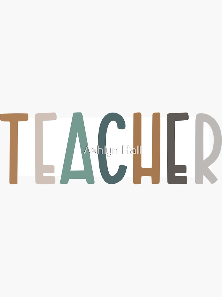 Teacher Stickers, 4.5 Inch Aesthetic Teachers Day Gift Card Vinyl