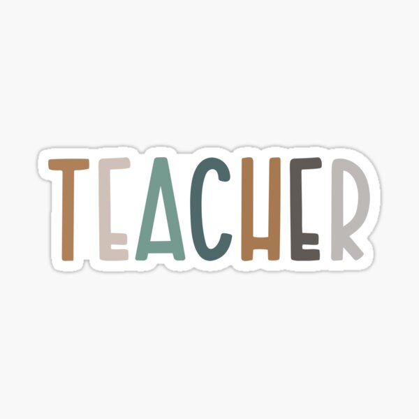 Teacher Sticker Trendy Teacher Sticker Neutral Teacher Neutral