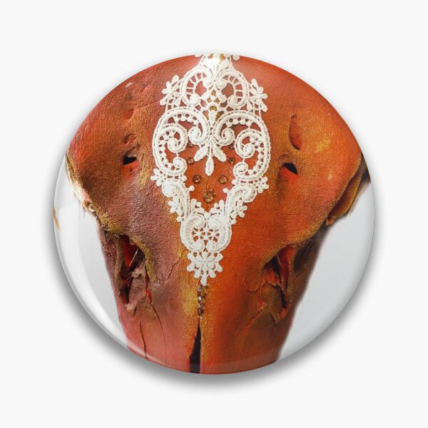 Item preview, Lace Applique Cow Elk Skull  designed and sold by CaddyRanchSkull.