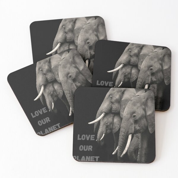 Item preview, Love Our Planet and elephants. designed and sold by shaymaakhalaf.