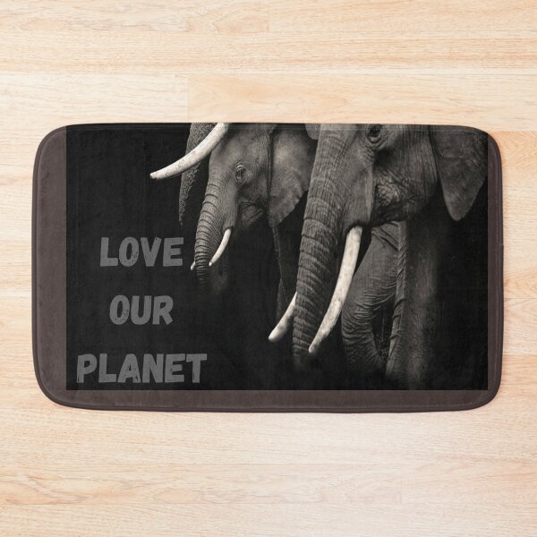 Item preview, Love Our Planet and elephants. designed and sold by shaymaakhalaf.