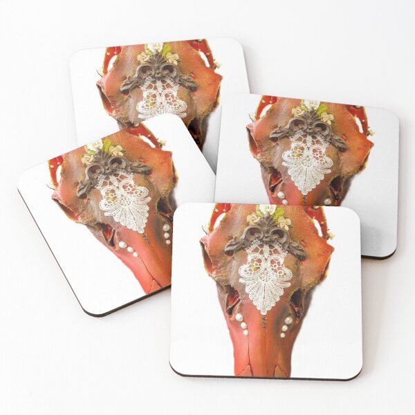 Item preview, Antique Orange Elk Skull designed and sold by CaddyRanchSkull.
