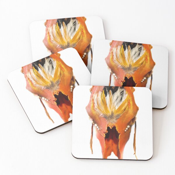 Item preview, Boho Orange Cow Skull designed and sold by CaddyRanchSkull.