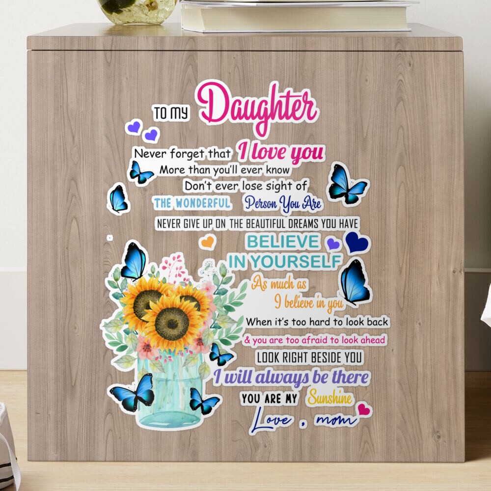 Gift to daughter from Mom-Never forget that I love you- Interlocking H –  FRESH FAMILY GIFT