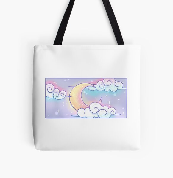 Moon All Over Print Tote Bag