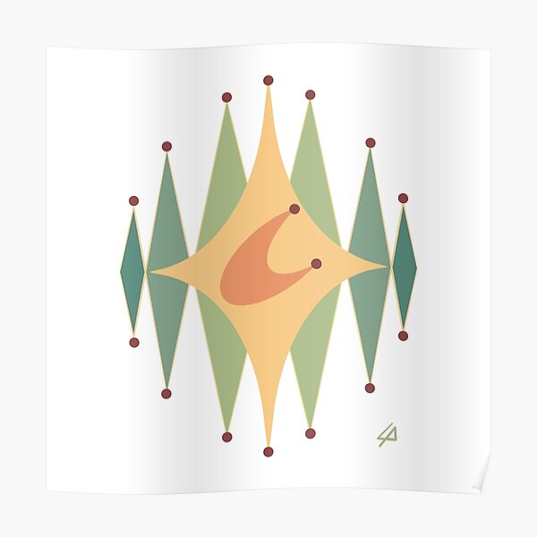Retro Diamonds Poster